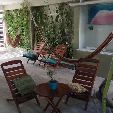 Hostal Jardin Hostel Mahahual Bagian luar foto